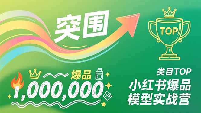 小红书爆品模型实战营，从新品突围到成为类目TOP，可复制路径，打造多个营收百万级爆品-幼小初高学社