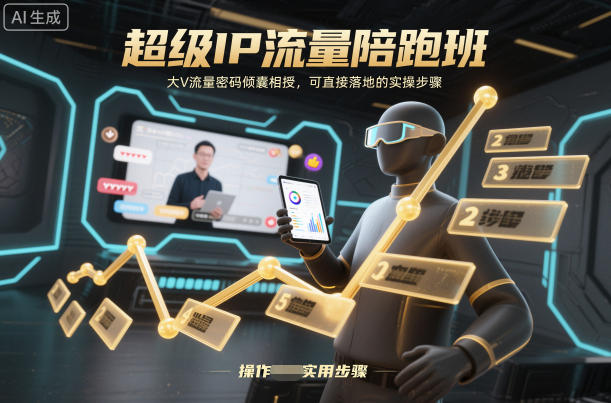 超级IP流量陪跑班，大V流量密码倾囊相授，可直接落地的实操步骤-幼小初高学社