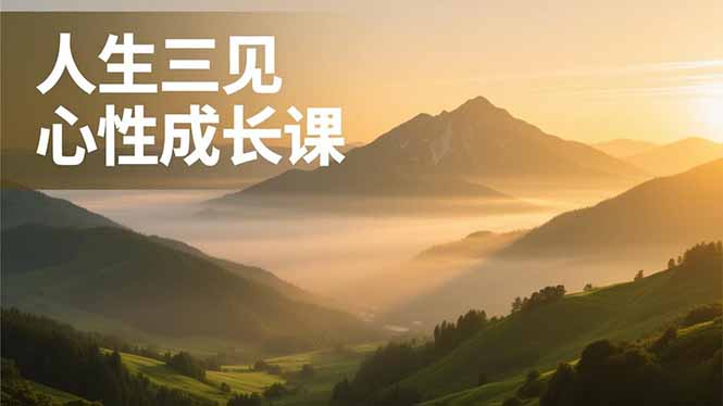 人生三见心性成长课，见天地众生自己，搞透人性安顿身心，活出清晰自我，内在富足无价-幼小初高学社