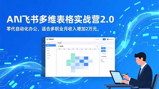 AI+飞书多维表格实战营2.0：零代码自动化办公，适合多职业月收入增加2万元-幼小初高学社