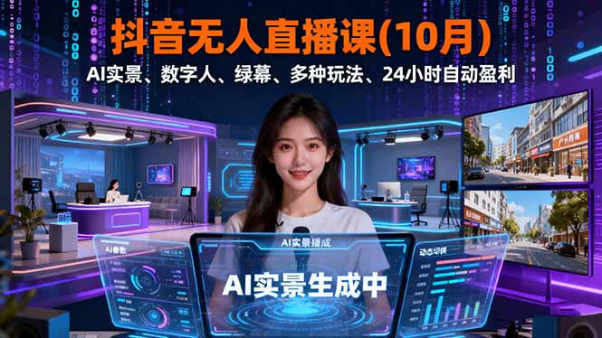 抖音无人直播课(10月-幼小初高学社