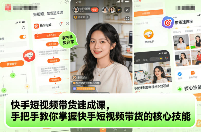快手短视频带货速成课，手把手教你掌握快手短视频带货的核心技能-幼小初高学社
