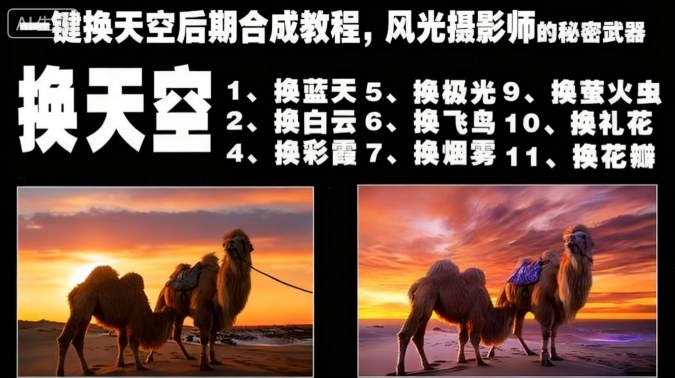 一键换天空后期合成教程，风光摄影师的秘密武器-幼小初高学社