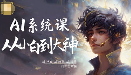 AI系统课程，从小白到大神系统学AI，AI声音-AI绘画-AI视频一门课全掌握-幼小初高学社