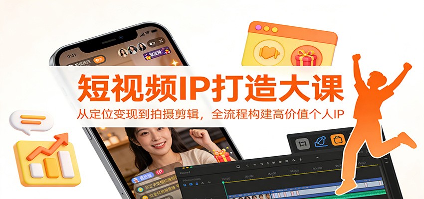 短视频IP打造大课:从定位变现到拍摄剪辑,全流程构建高价值个人IP-幼小初高学社