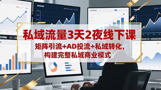 私域流量3天2夜线下课，矩阵引流+AD投流+私域转化，构建完整私域商业模式-幼小初高学社