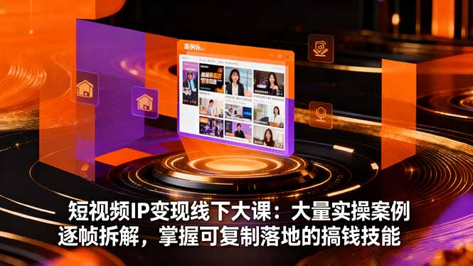 短视频IP变现线下大课：大量实操案例逐帧拆解，掌握可复制落地的搞钱技能-幼小初高学社