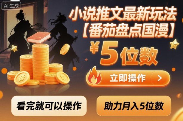 小说推文最新玩法，助力月入5位数【番茄盘点国漫】玩法，看完就可以操作-幼小初高学社