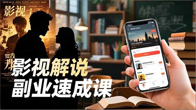 Tk影视解说副业速成课，软件安装、全流程实操、爆款预设，新手两周变现-幼小初高学社