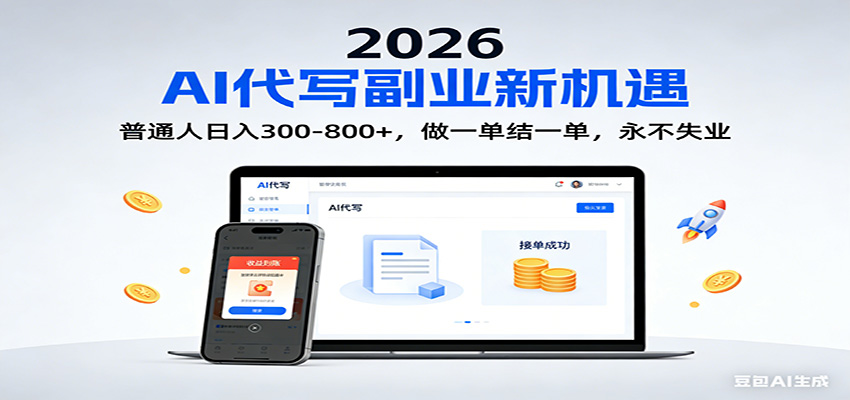 2026 副业首选！AI 代写日入 300-800，普通人0门槛，做一单结一单！-幼小初高学社