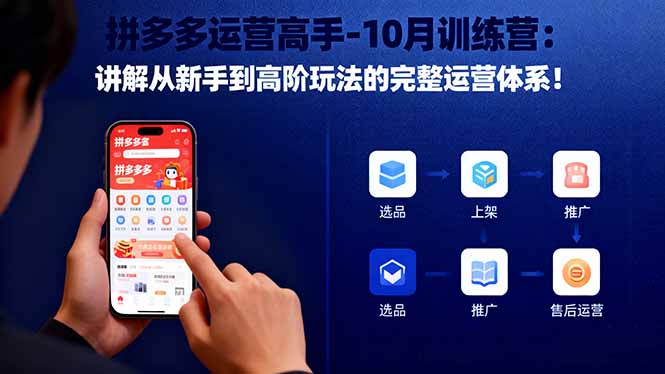拼多多运营高手-10月训练营：讲解从新手到高阶玩法的完整运营体系！-幼小初高学社