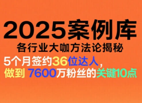 2025案例库,收录各行业大咖的方法论,各行业大咖方法论揭秘-幼小初高学社