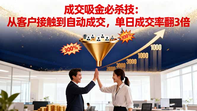 吸金成交营销必杀技：从客户接触到自动成交，单日成交率翻3倍-幼小初高学社
