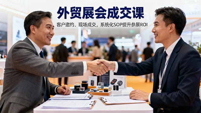 外贸展会成交课，含目标制定、客户邀约、现场成交，系统化SOP提升参展ROI-幼小初高学社