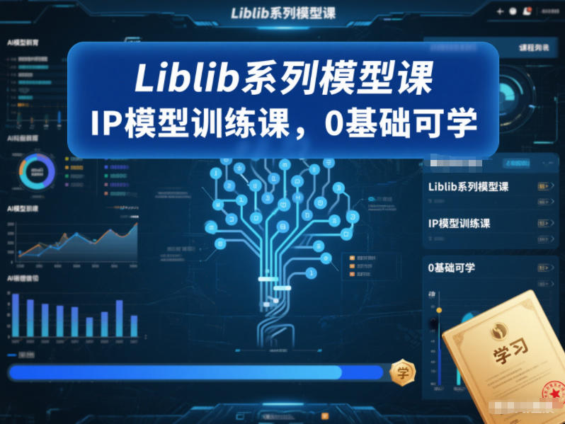 Liblib系列模型课，IP模型训练课，0基础可学-幼小初高学社