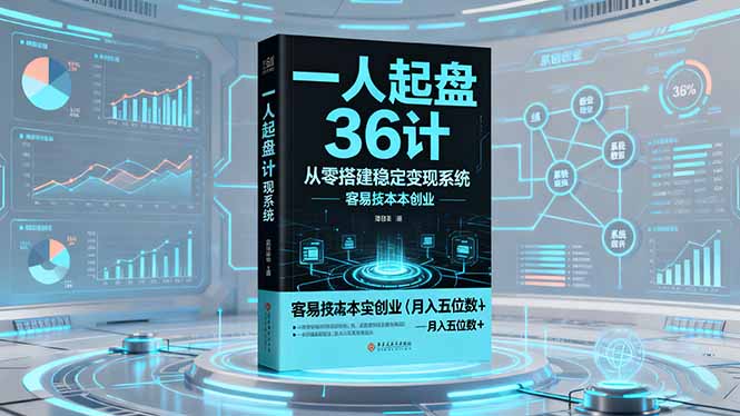一人起盘36计：从零搭建稳定变现系统，实现低成本创业，月入五位数+-幼小初高学社