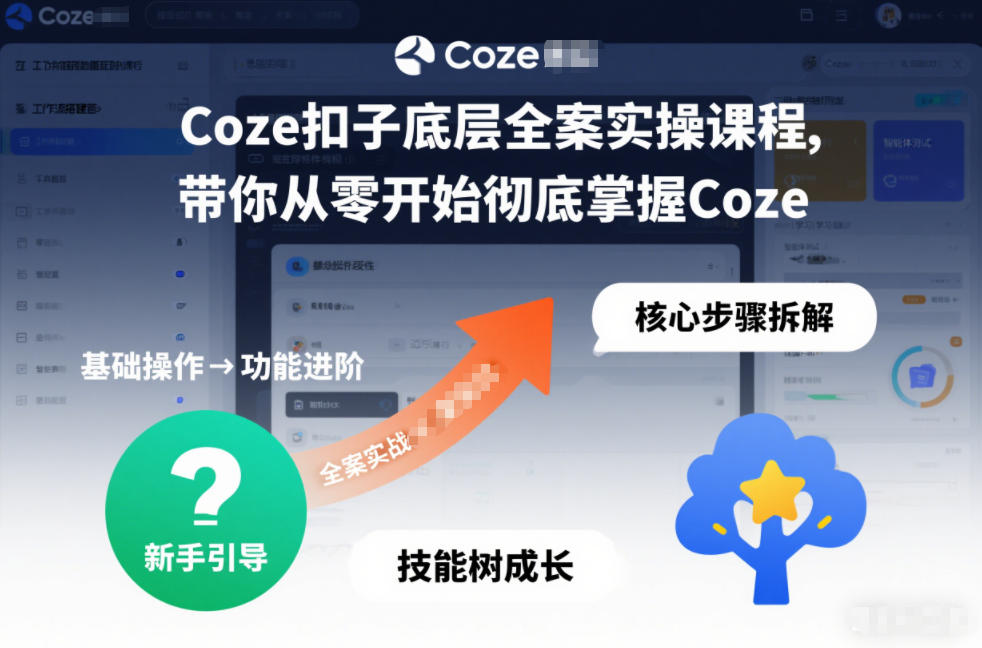 Coze扣子底层全案实操课程，带你从零开始彻底掌握Coze-幼小初高学社