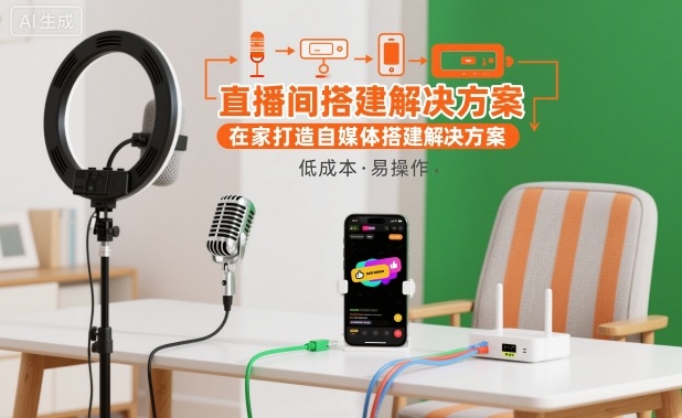 直播间搭建解决方案，在家打造自媒体搭建解决方案-幼小初高学社