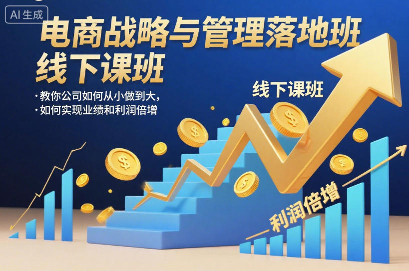 电商战略与管理落地班线下课，教你公司如何从小做到大，如何实现业绩和利润倍增【录音】-幼小初高学社