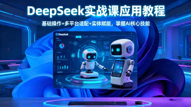 DeepSeek实战课应用教程、基础操作+多平台适配+实体赋能，掌握AI核心技能-幼小初高学社