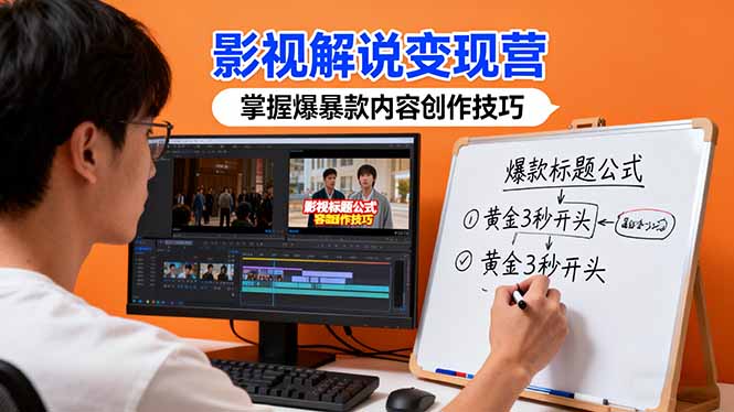 影视解说变现营：通过30+实战案例爆款内容创作技巧，掌握影视解说盈利密码-幼小初高学社