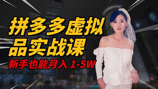 2025 拼多多虚拟品系统实战课，轻资产项目，可矩阵开工作室，新手也能…-幼小初高学社