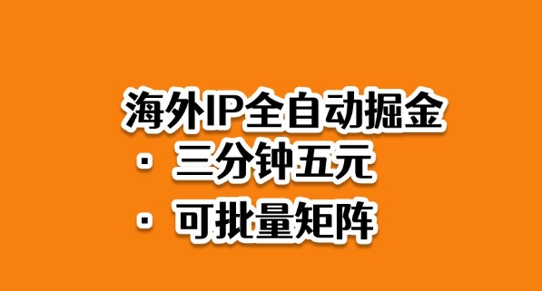 海外ip全自动掘金，2025必做蓝海项目，3分钟落地，矩阵直接开干【揭秘】-幼小初高学社