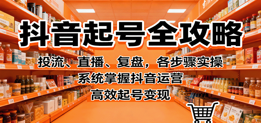 抖音起号全攻略，投流、直播、复盘，各步骤实操，系统掌握抖音运营，高效起号变现-幼小初高学社