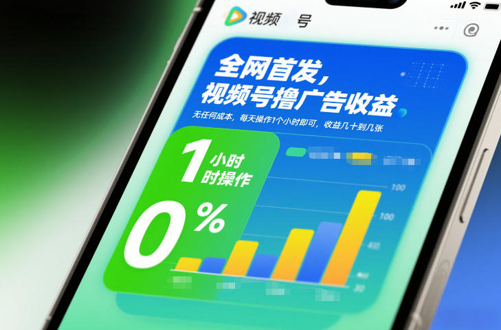 全网首发，视频号撸广告收益，无任何成本，每天操作1个小时即可，收益几十到几张-幼小初高学社