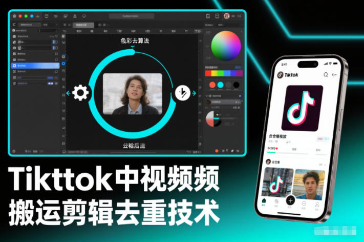Tiktok中视频纯搬运剪辑去重技术，外来技术，自行测试-幼小初高学社