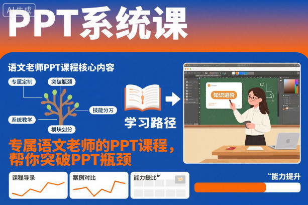 PPT系统课，专属语文老师的PPT课程，帮你突破PPT瓶颈-幼小初高学社