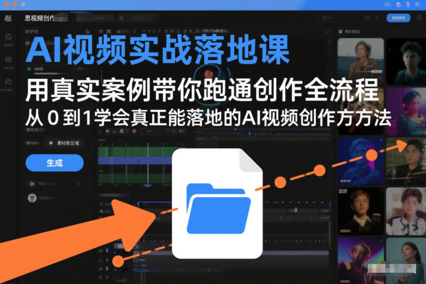 AI视频实战落地课，用真实案例带你跑通创作全流程，从0到1学会真正能落地的AI视频创作方法-幼小初高学社
