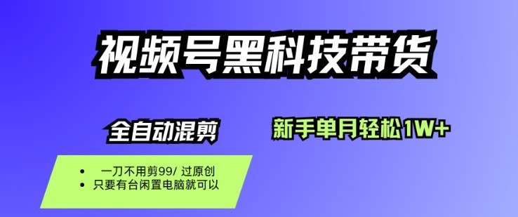 视频号黑科技短视频带货，新手一个月也1W+，纯搬运一刀不用剪，零投入【揭秘】-幼小初高学社