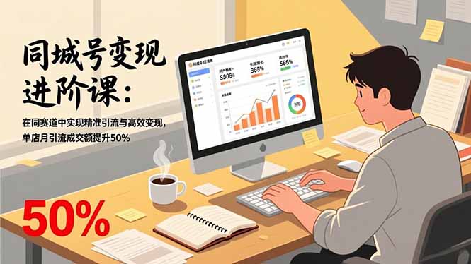 同城号变现进阶课：在同城赛道中实现精准引流与高效变现，单店月引流成交额提升50%-幼小初高学社