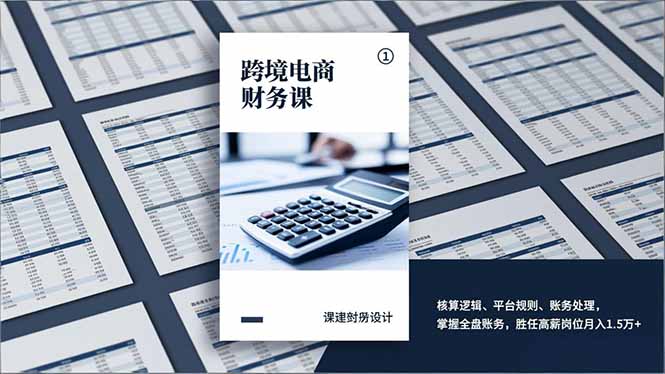 跨境电商财务课，核算逻辑、平台规则、账务处理，掌握全盘账务，胜任高薪岗位月入1.5万+-幼小初高学社