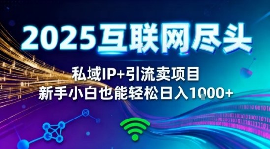 2025网创尽头王炸项目！私域IP+精准引流，新手小白在家躺賺日入1k，零经验也能上手【揭秘】-幼小初高学社