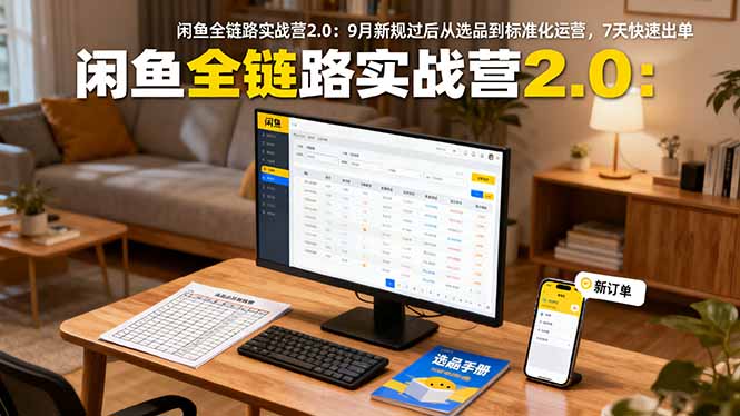 闲鱼全链路实战营2.0：9月新规过后从选品到标准化运营，7天快速出单-幼小初高学社