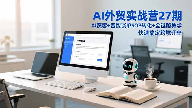 AI外贸实战营27期，AI获客+智能谈单+SOP转化+全链路教学，快速搞定跨境订单-幼小初高学社