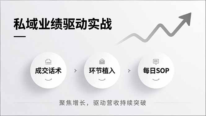 私域业绩驱动实战，成交话术、环节植入、每日SOP，聚焦增长，驱动营收持续突破-幼小初高学社