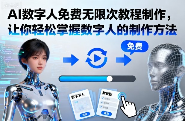 AI数字人免费无限次教程制作，让你轻松掌握数字人的制作方法-幼小初高学社