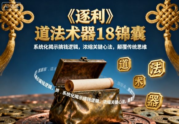 《逐利》道法术器18锦囊，系统化揭示搞钱逻辑，浓缩关键心法，颠覆传统思维(更新)-幼小初高学社