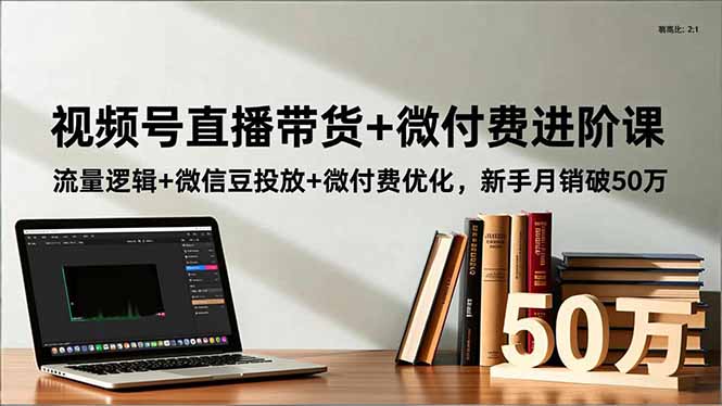 视频号直播带货+微付费进阶课：流量逻辑+微信豆投放+微付费优化，新手月销破50万-幼小初高学社