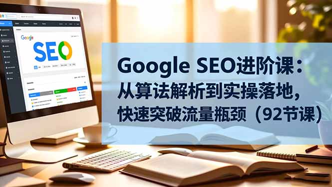 Google SEO进阶课：从算法解析到实操落地，快速突破流量瓶颈(92节课-幼小初高学社