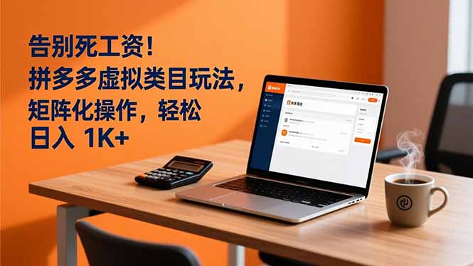 告别死工资！拼多多虚拟类目玩法，矩阵化操作，轻松日入 1K+-幼小初高学社