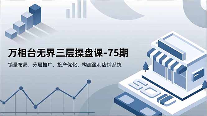 万相台无界三层操盘课-75期，销量布局、分层推广、投产优化，构建盈利店铺系统-幼小初高学社