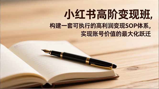 小红书高阶变现班，构建一套可执行的高利润变现SOP体系，实现账号价值的最大化跃迁-幼小初高学社