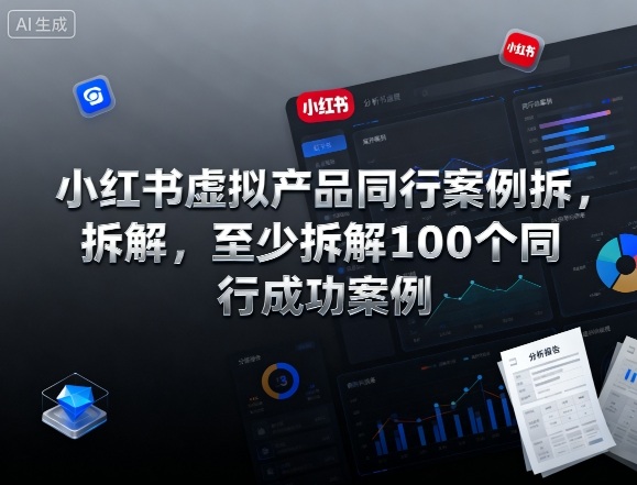 小红书虚拟产品同行案例拆解，至少拆解100个同行成功案例(完结)-幼小初高学社