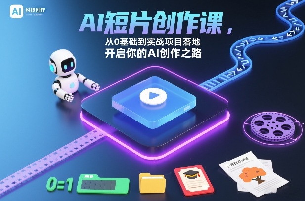 AI短片创作课，从0基础到实战项目落地，开启你的AI创作之路-幼小初高学社