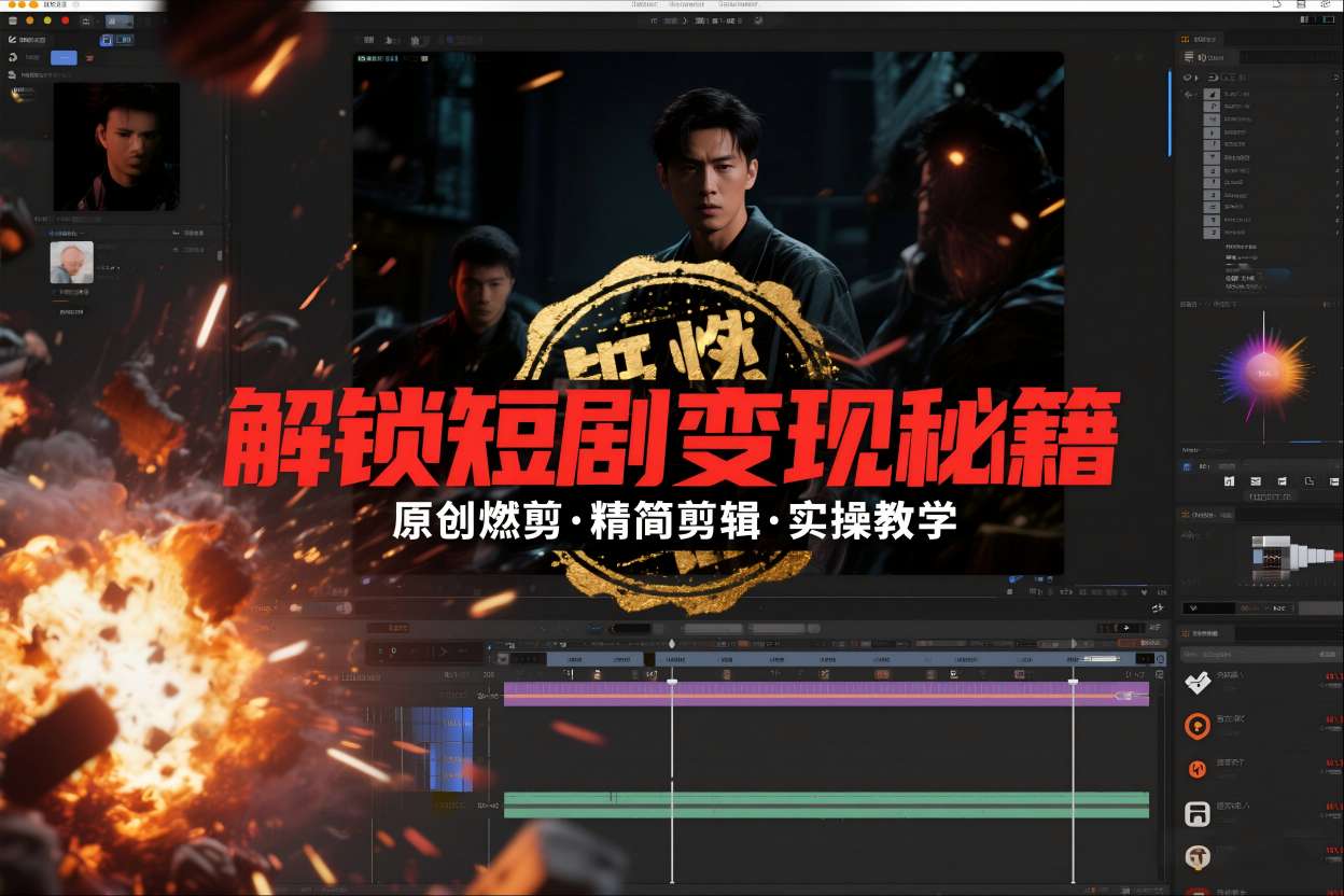 短剧拉新之原创燃剪精简剪辑实操课，解锁短剧变现秘籍-幼小初高学社