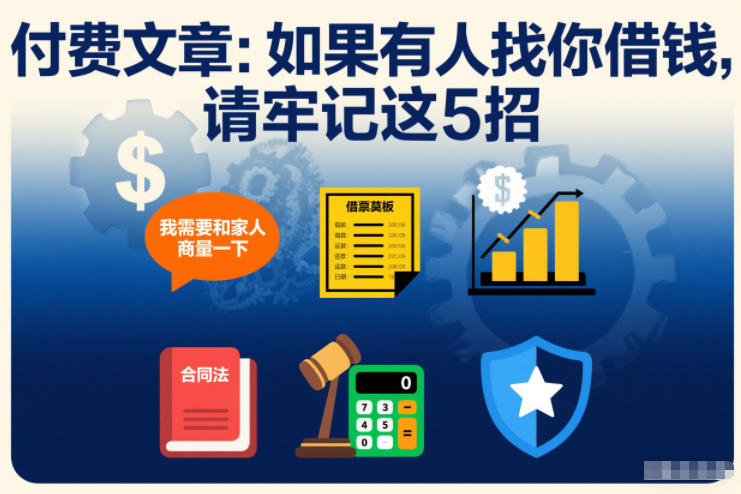 付费文章：如果有人找你借钱，请牢记这5招-幼小初高学社